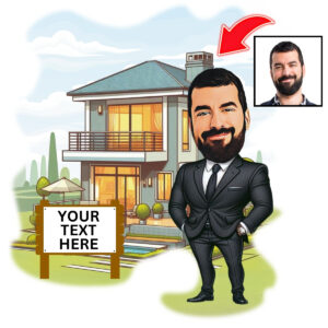 Custom Cartoon Caricature for Real Estate Agents